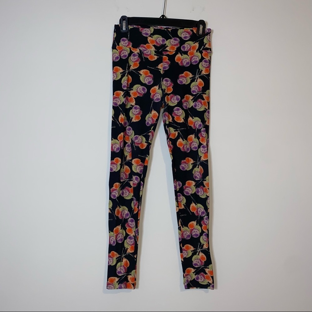LuLaRoe Black Multi Balloon Print OS Leggings
